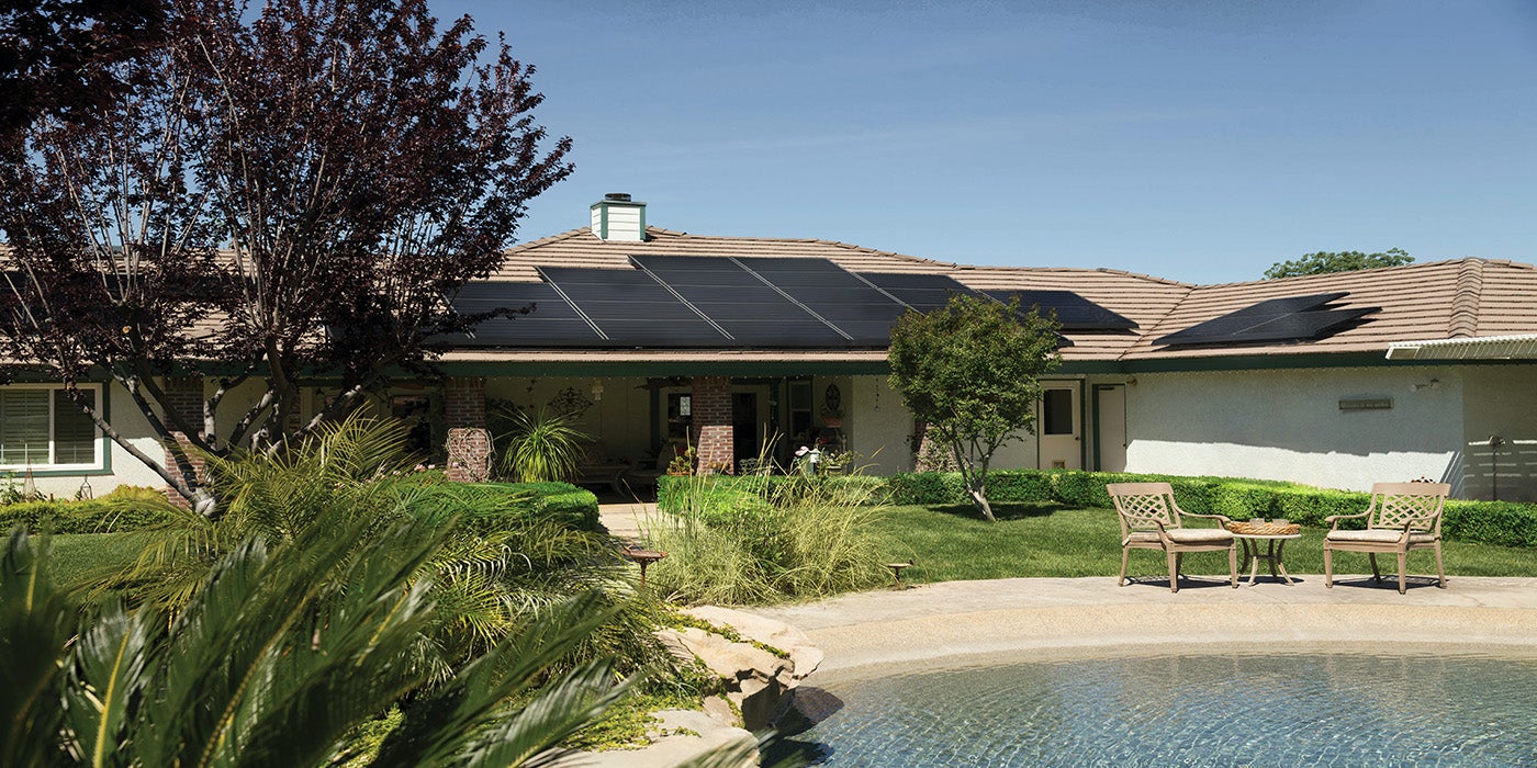 solar panels on house