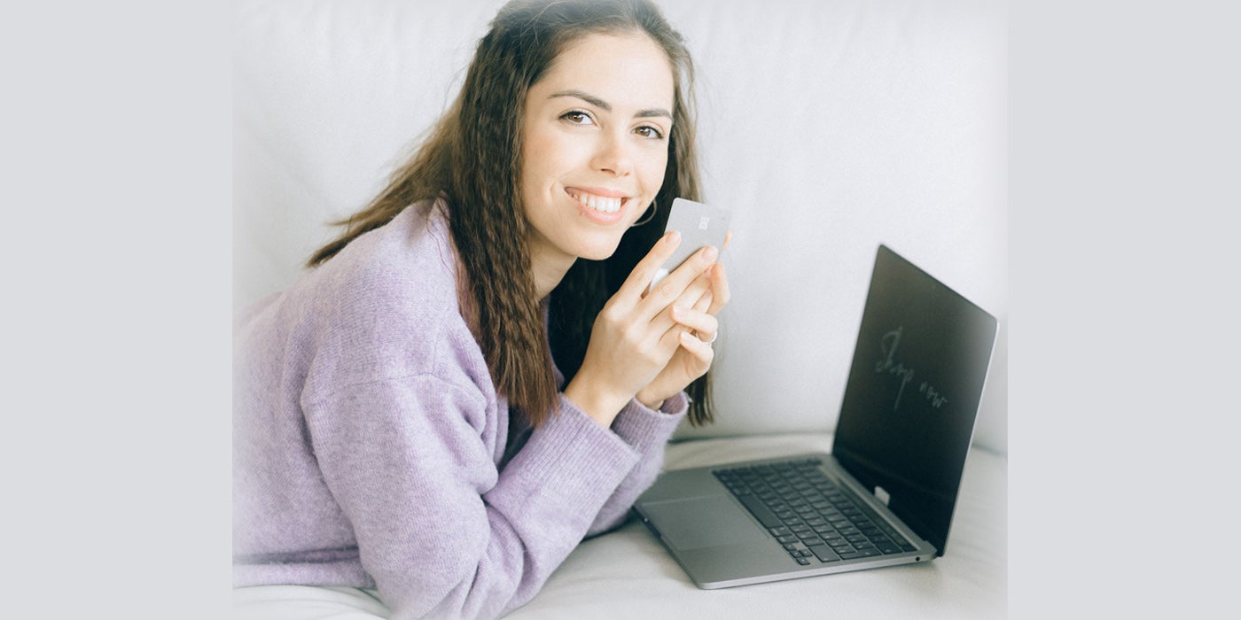Pay Online - Woman on Computer woman on computer