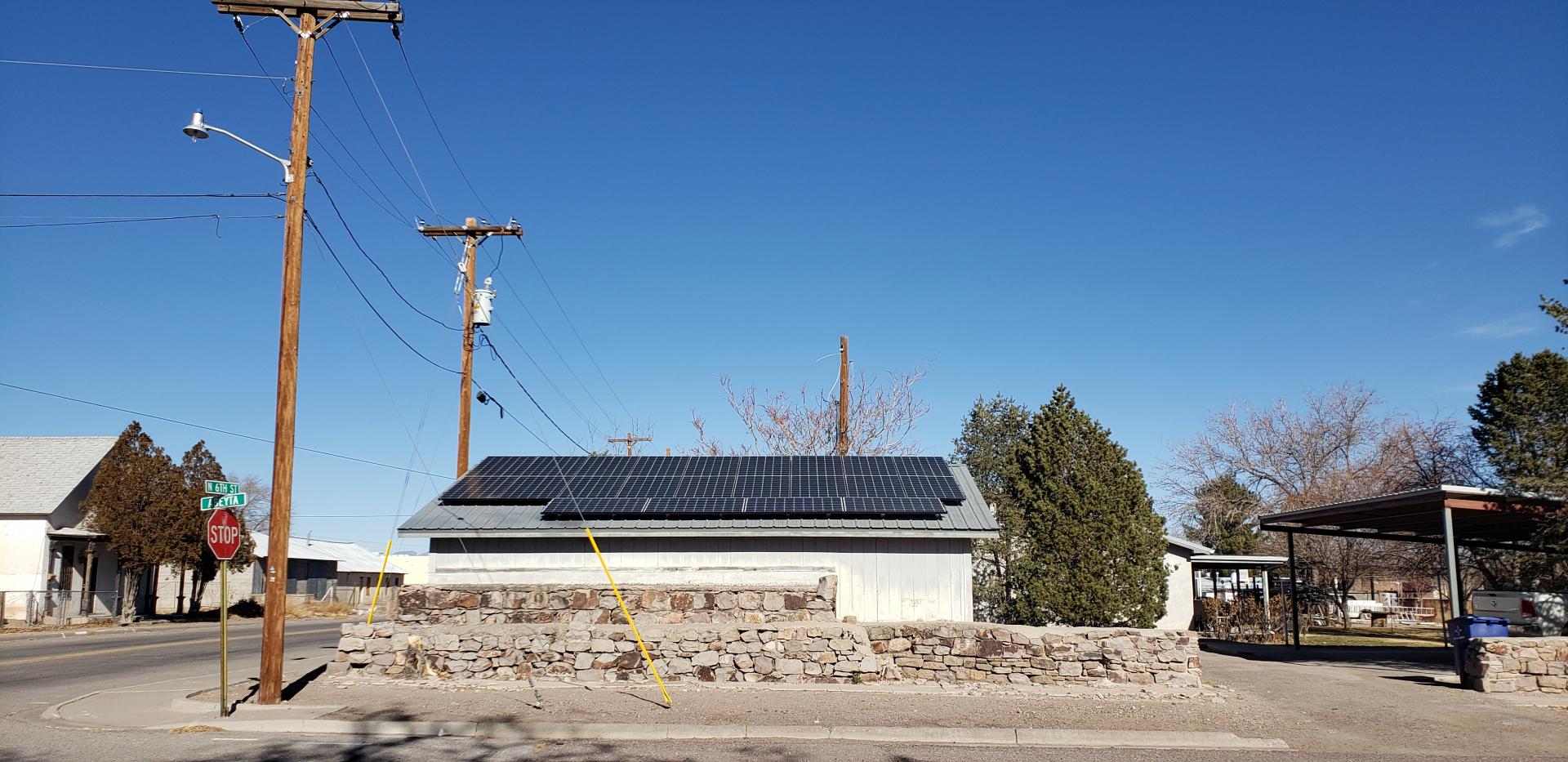 Solar panels on house